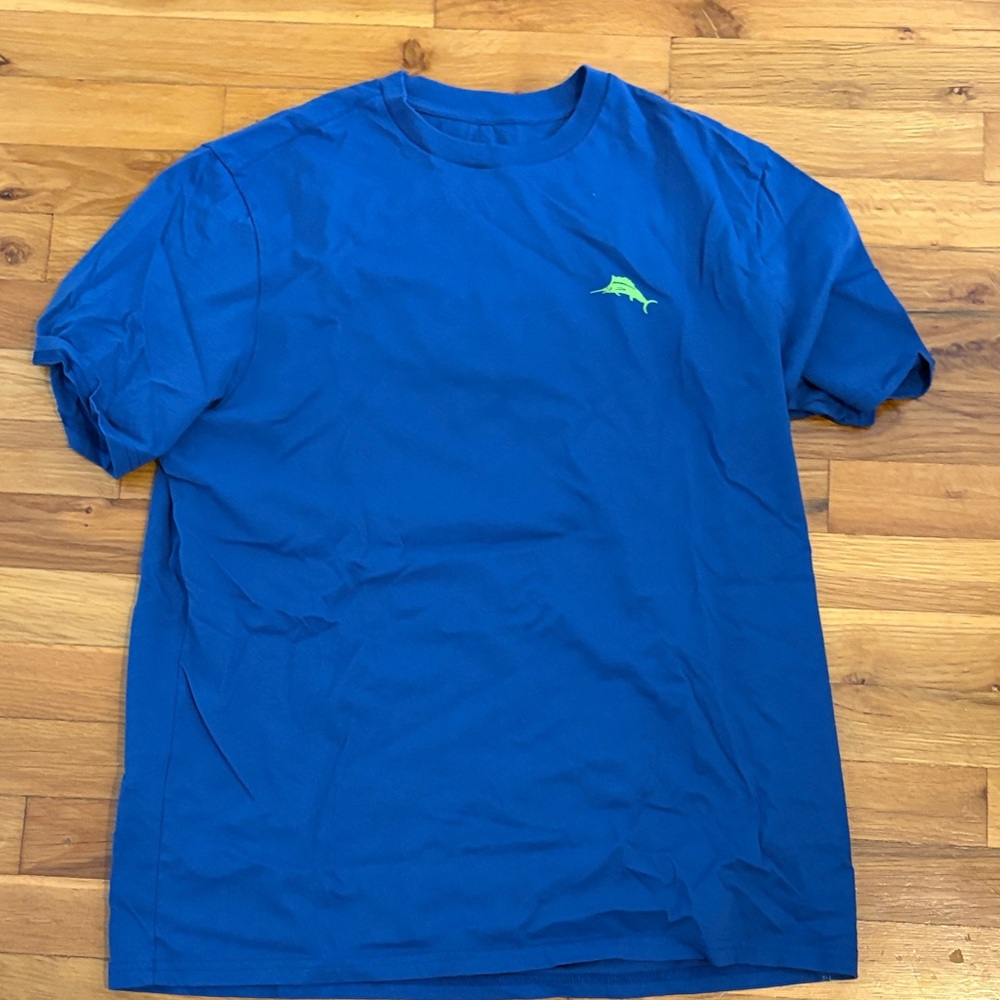 Tommy Bahama Blue Tee with Green Marlin